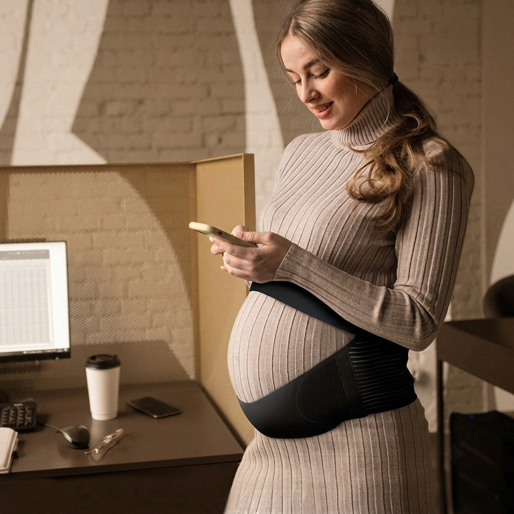 Bloomiko Pregnancy Support Belt – Relieve Back Pain & Support Your Growing Baby Bump