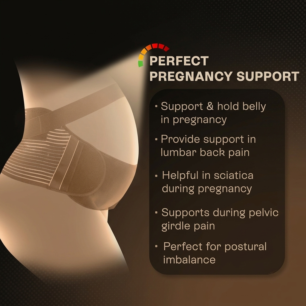 Bloomiko Pregnancy Support Belt – Relieve Back Pain & Support Your Growing Baby Bump