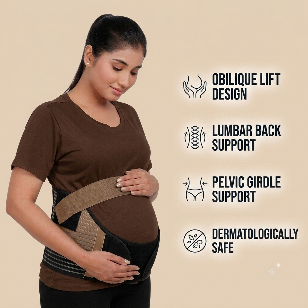 Bloomiko Pregnancy Support Belt – Relieve Back Pain & Support Your Growing Baby Bump