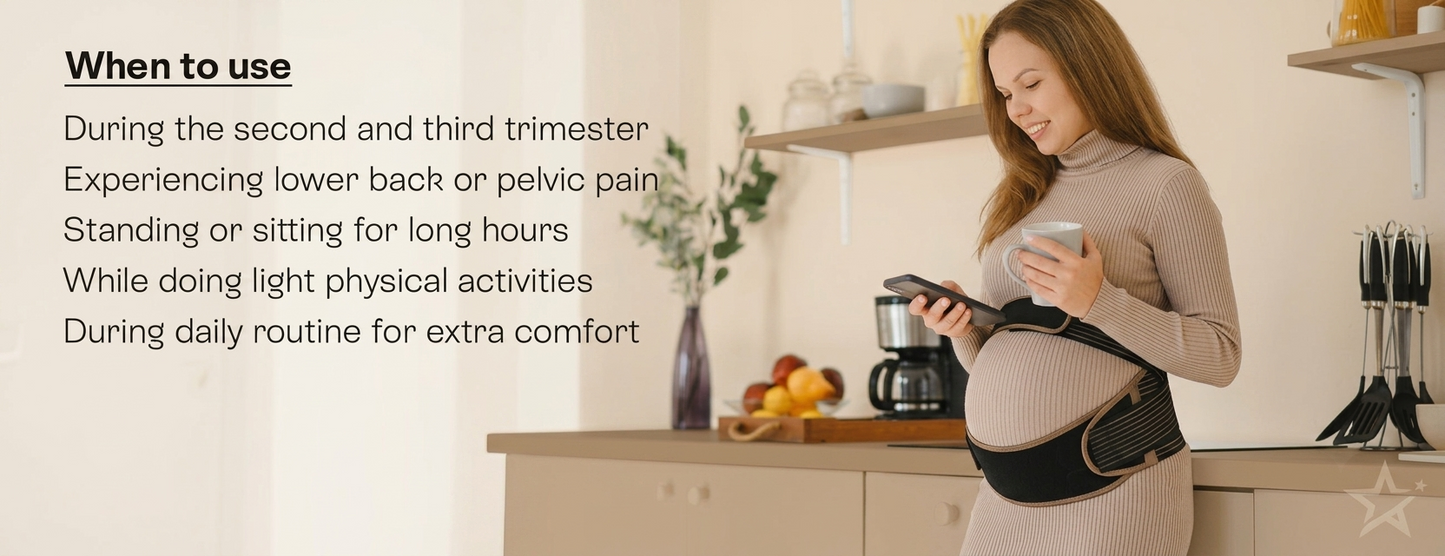 Bloomiko Pregnancy Support Belt – Relieve Back Pain & Support Your Growing Baby Bump