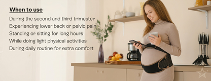 Bloomiko Pregnancy Support Belt – Relieve Back Pain & Support Your Growing Baby Bump